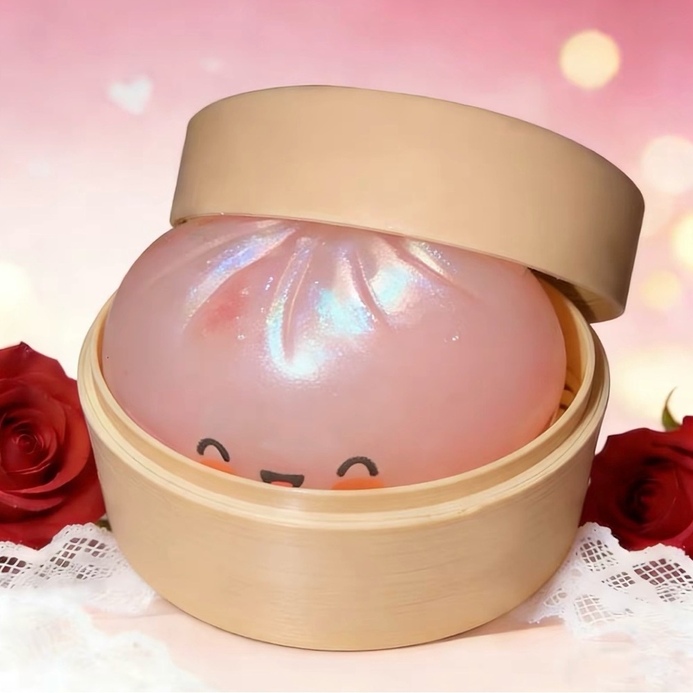 Viral RARE Shiny Hologram Dumpling Squishy Bun Fidget Toy